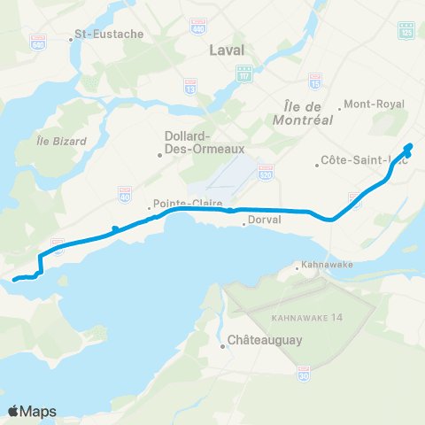 STM Express Lionel-Groulx map