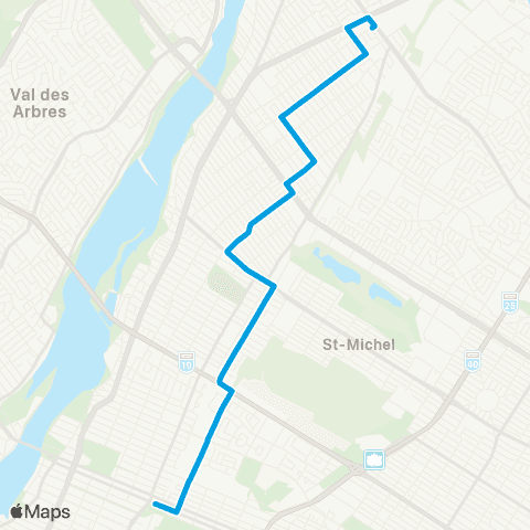 STM Express Charleroi map