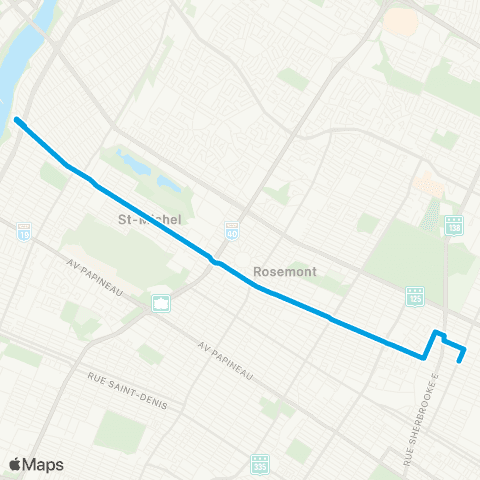 STM Express Saint-Michel map