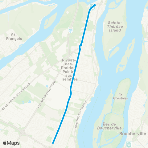 STM Express Sherbrooke map