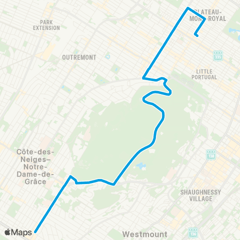 STM Parc-du-Mont-Royal / Oratoire map