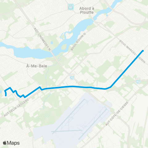 STM Express Dollard-des-Ormeaux map