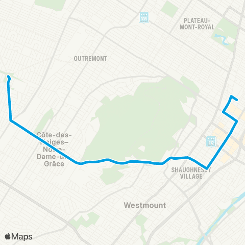 STM Express Côte-des-Neiges map