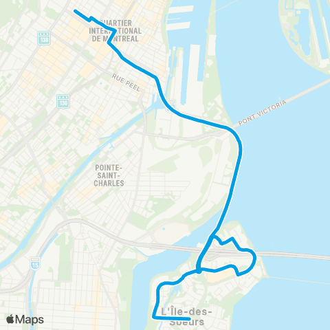 STM Île-des-Soeurs map