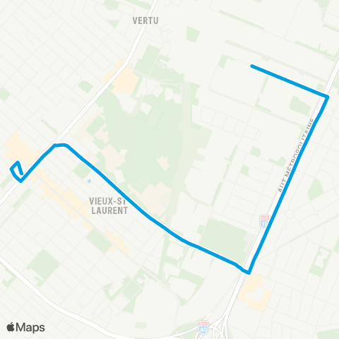 STM REM Côte-de-Liesse / Côte-Vertu map