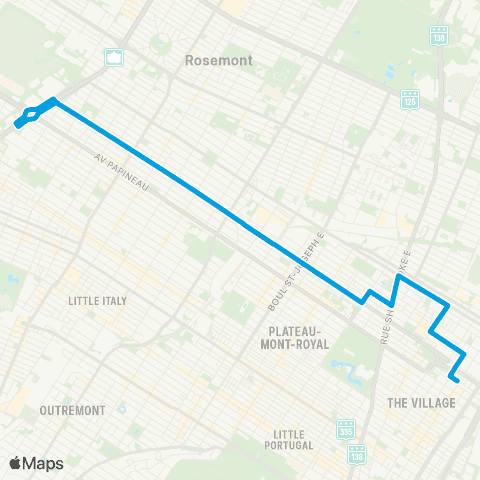STM De Lorimier map