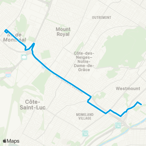 STM Décarie map