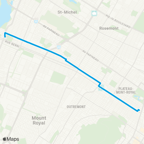 STM Saint-Denis / Saint-Hubert map