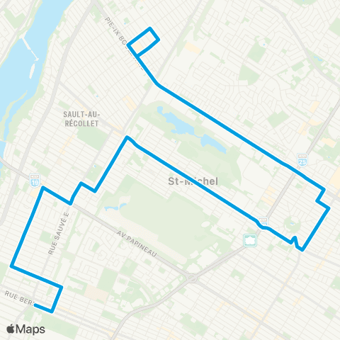 STM Saint-Michel / Ahuntsic map
