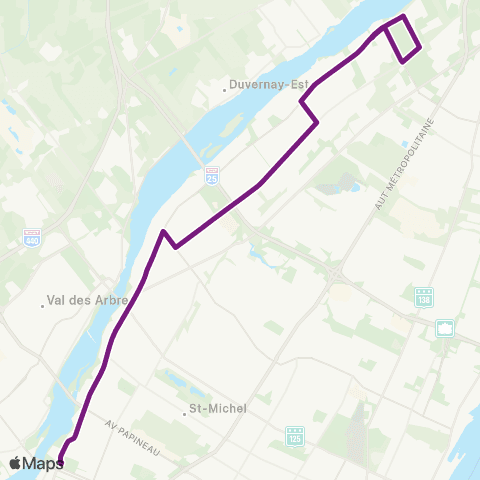 STM Maurice-Duplessis map