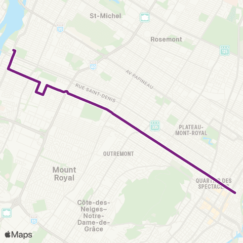 STM Boulevard Saint-Laurent map