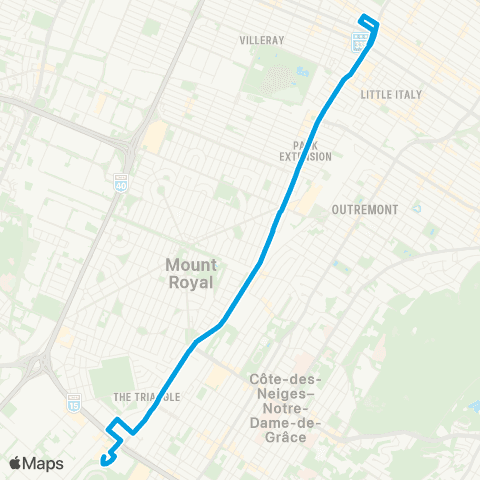 STM Jean-Talon Ouest map