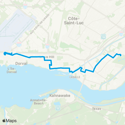 STM Dorval / Angrignon map