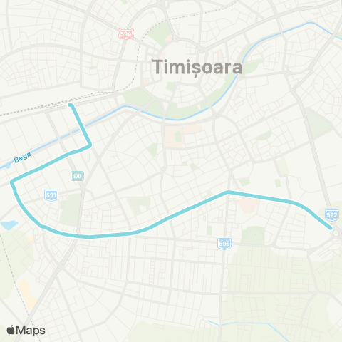 Transport Public Timișoara Gara de Nord - Piața Gh. Domășneanu (AEM) map