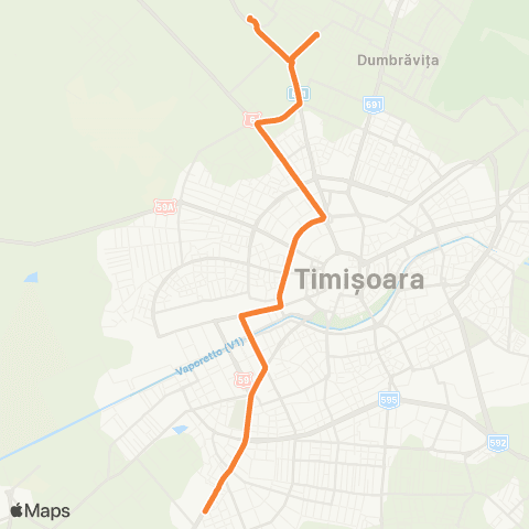 Transport Public Timișoara Pod Calea Șagului - Tristan Tzara / IKEA map