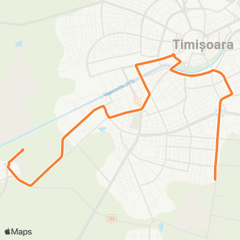 Transport Public Timișoara Apicultorilor - Elba map