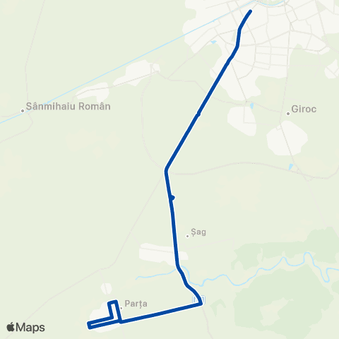 Transport Public Timișoara Timișoara - Parța map