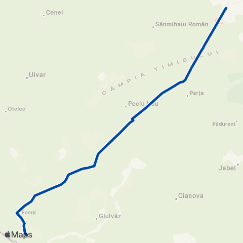 Transport Public Timișoara Timișoara - Foeni map