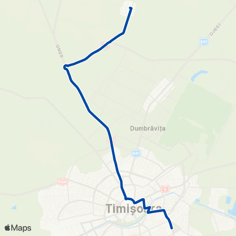 Transport Public Timișoara Timișoara - Covaci map