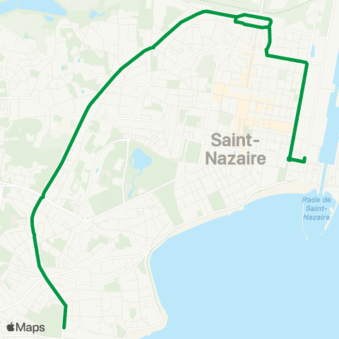 Ycéo Mobilité St-NAZAIRE Kerlédé - St-NAZAIRE Petit Maroc map