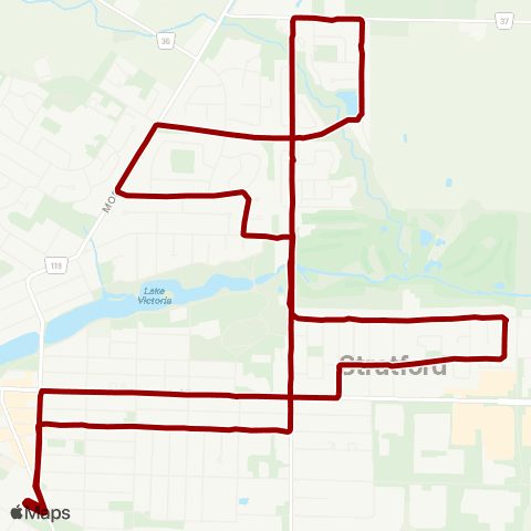Stratford Transit Devon map