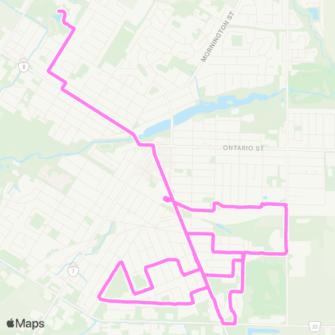 Stratford Transit Queensland / Downie map