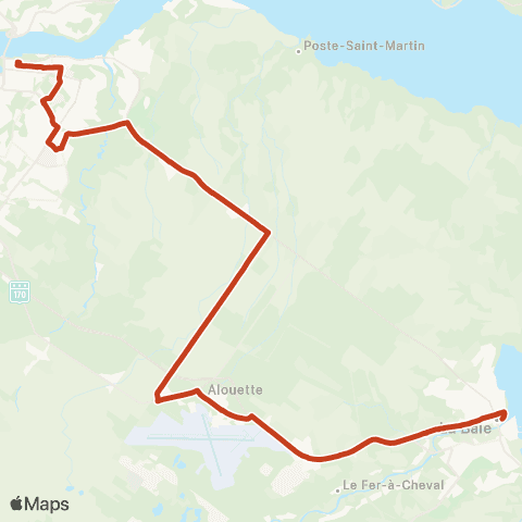 STS Terminus La Baie - Cégep / UQAC / Aéroport map