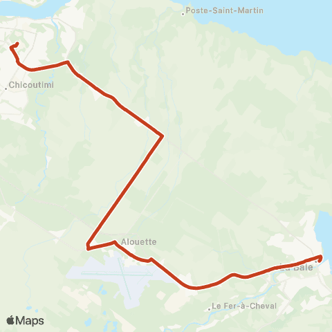 STS Terminus La Baie - Aéroport map