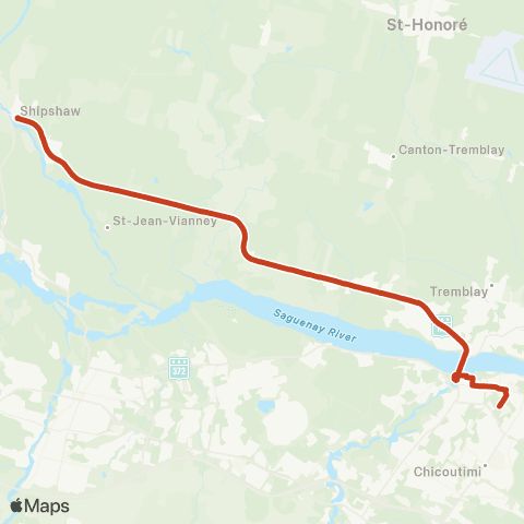 STS Shipshaw - Boul. Ste-Geneviève map