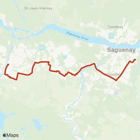 STS Terminus Jonquière - Petite France map