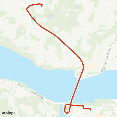 STS Terminus Chicoutimi map