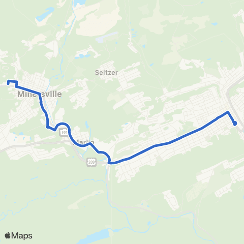STS - Schuylkill Transportation System Minersville map
