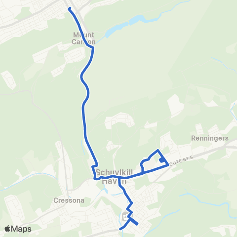 STS - Schuylkill Transportation System Schuylkill Haven map
