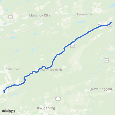 STS - Schuylkill Transportation System Tamaqua / McAdoo map
