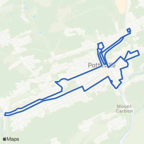 STS - Schuylkill Transportation System Pottsville Loop map