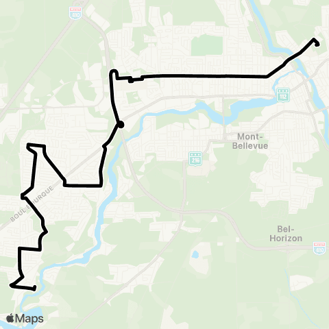 STS Carrefour / Cégep ↔︎ Place Dussault map