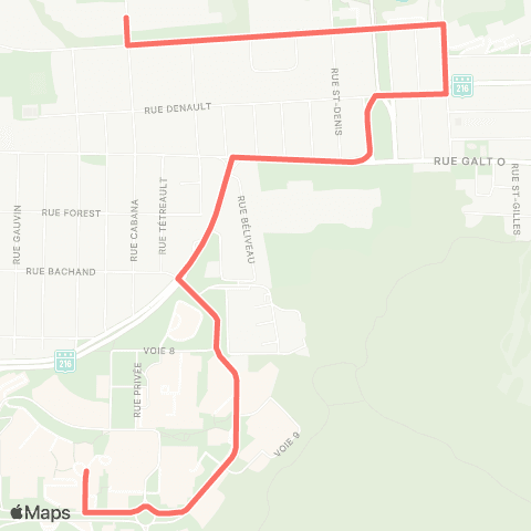 STS STS (Roy / Cabana) ↔︎ Uni de Sherbrooke map