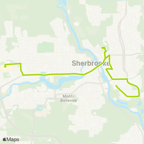 STS Bowen - Talbot ↔︎ Carrefour de l'Estrie map