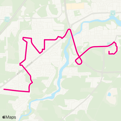 STS Uni de Sherbrooke ↔︎ Bourassa - Frontière map