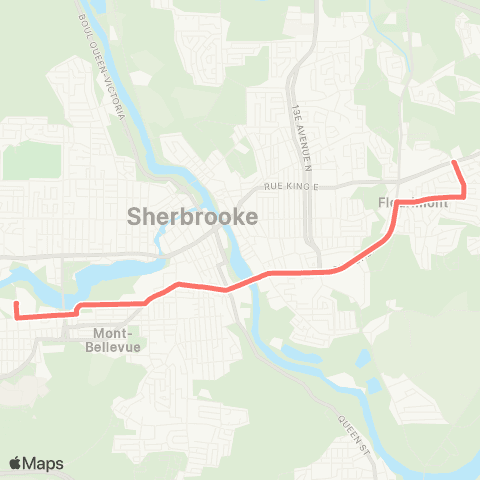STS King est / Raby ↔︎ STS (Roy / Cabana) map