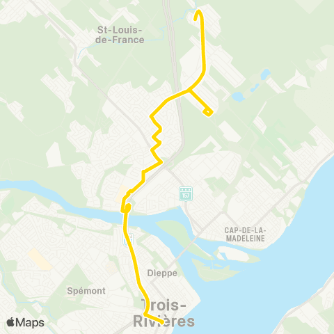 STTR Centre-Ville ↔ Ste-Marthe map