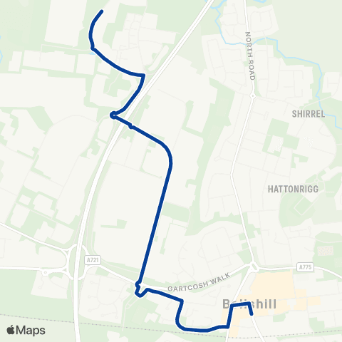 Stuart's Coaches Kestrel View - John Street map