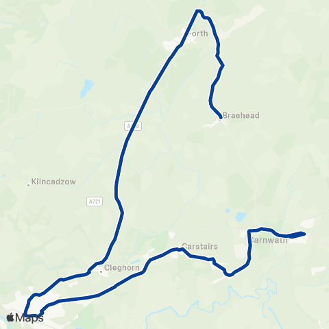 Stuart's Coaches Main Street - Biggar Road map