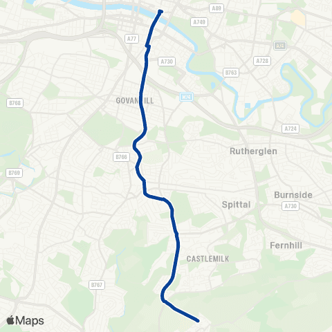 Stuart's Coaches Howard Street - Waterside Road map