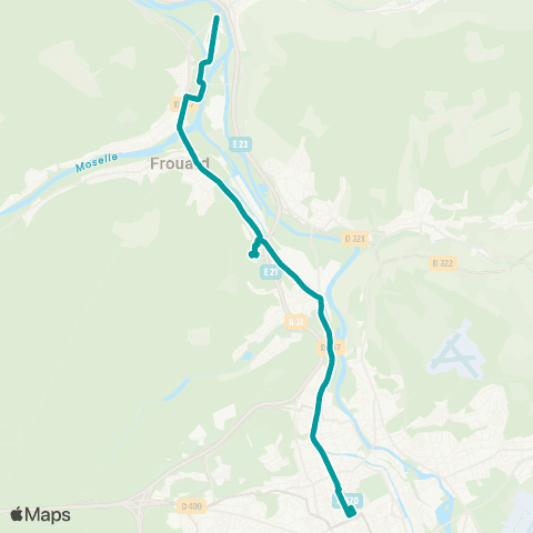 Réseau Sub Parc Eiffel <> Nancy Gare map