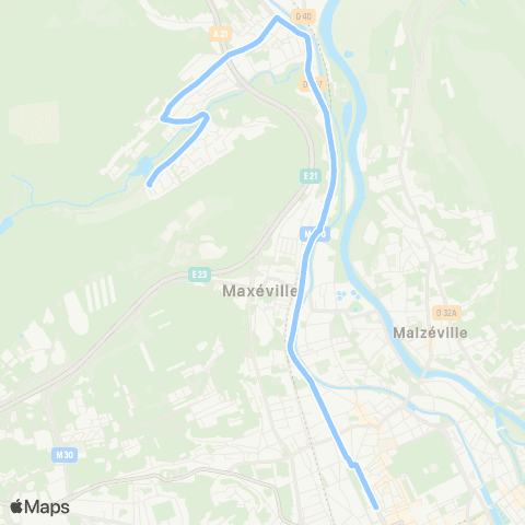 Réseau Sub Bellefontaine <> Nancy Carnot map