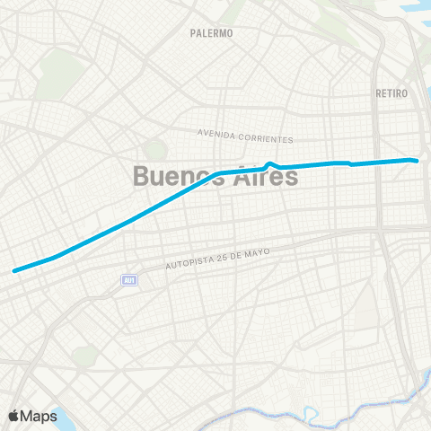 Metrovías Plaza de Mayo - San Pedrito map