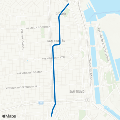 Metrovías Retiro - Constitución map