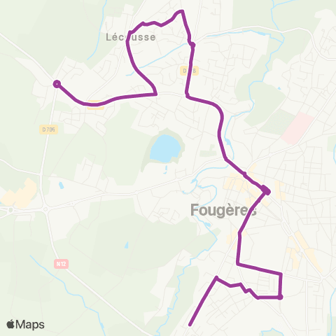 SURF Sermandière - Lécousse Bellevue map