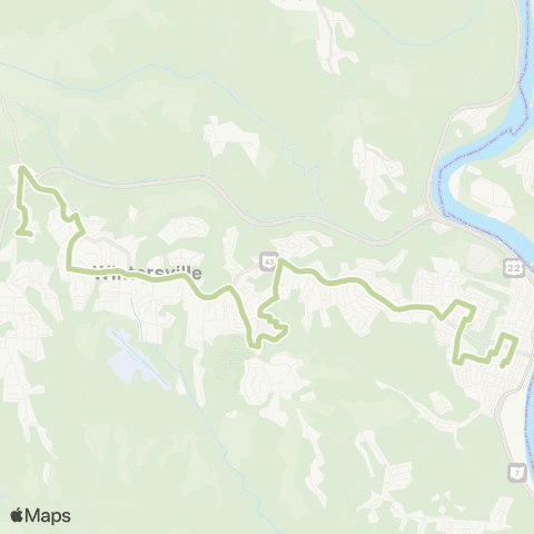 SVRTA Green - Wintersville map